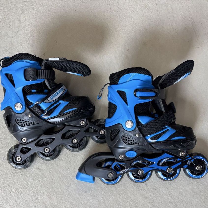 Rollerblades - Blue/Black Adjustable Beginner Rollerblades