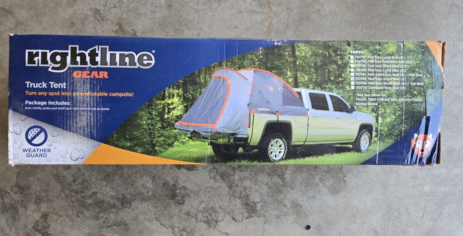 Rightline Gear Mid Size Short Bed (5') Truck Tent - Model 110765