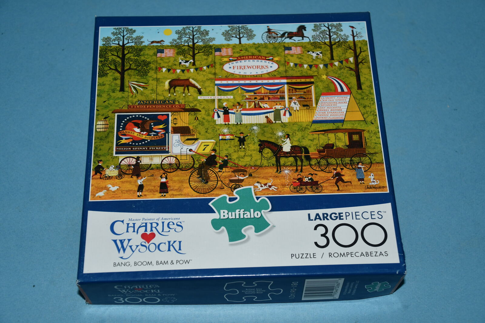 WYSOCKI 300 PIECE JIGSAW PUZZLE ~ FIREWORKS ~ LARGE PIECES ~ COMPLETE!