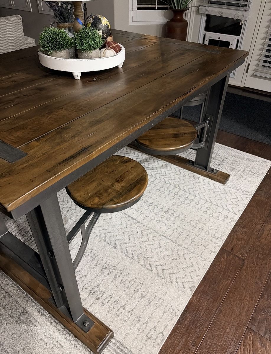World Market swivel dining Room Table