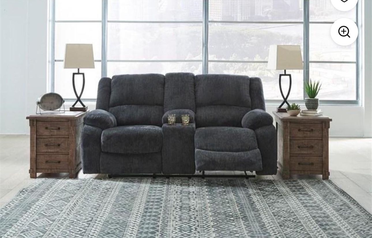 Reclining Loveseat w/Console Ashley Draycoll(NEW)