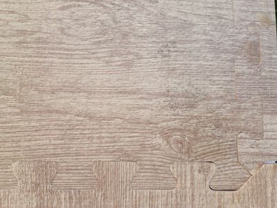 Forest Floor Farmhouse Collection Light Wood Grain EVA Foam Mats (4 Packs)
