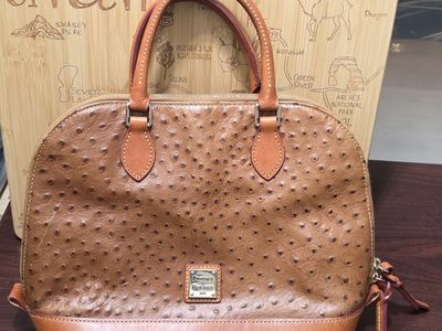 Ostrich Zip Zip Satchel