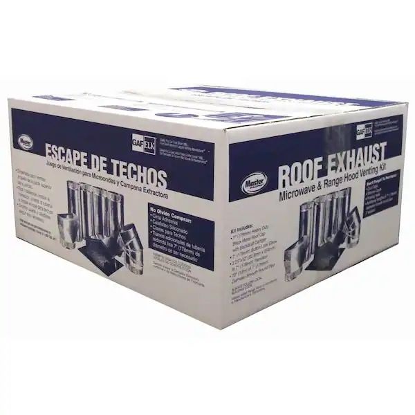 Master Flow 7-inch Roof Appliance Vent Kit designed for microwaves and range hoods.