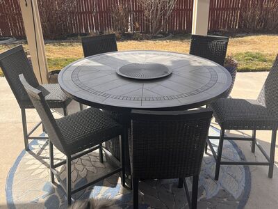 Outdoor Dining Table Fire Pit