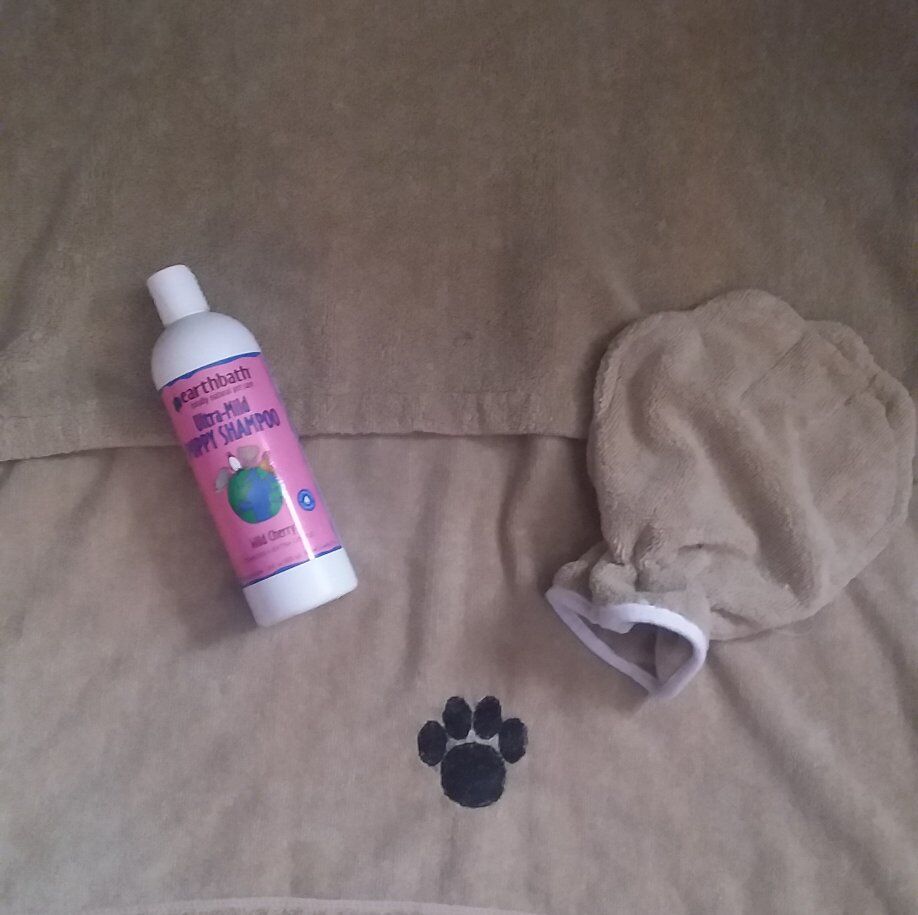 MICROFIBER TOWEL, WASH MITT, 1/2 BOTTLE SHAMPOO