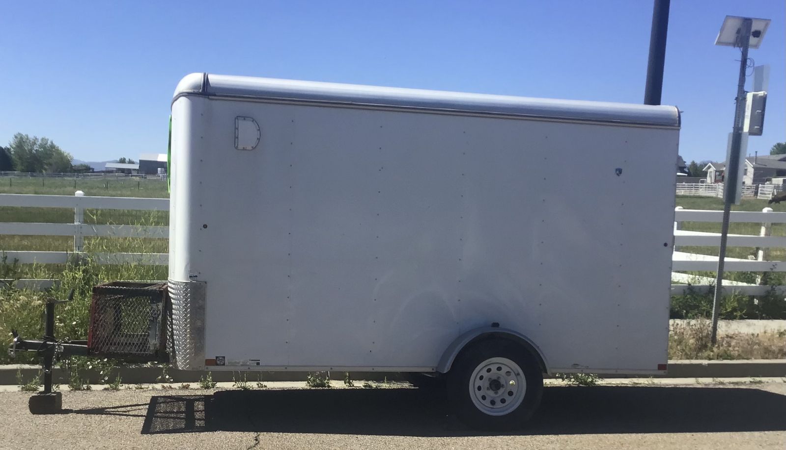 6x12 Enclosed Cargo Trailer - Excellent Condition, Well-Maintained, All Lights Work