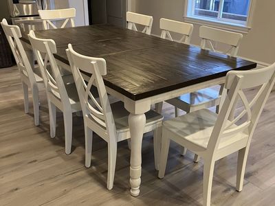 Farmhouse Kitchen Table and Chairs for 6-8 people