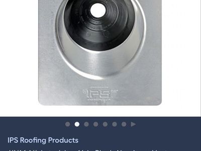 1 1/4 to 4” aluminum vent and pipe flashing
