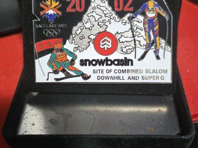Salt Lake 2002 Winter Olympics Snowbasin Site Pin - Combined Slalom, Downhill, Super G