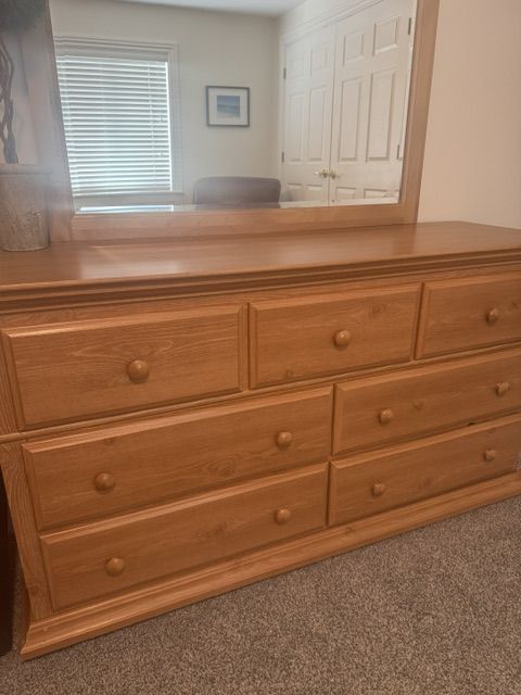 Furniture Set - 2 Nightstands, Dresser with Mirror, Chest of Drawers