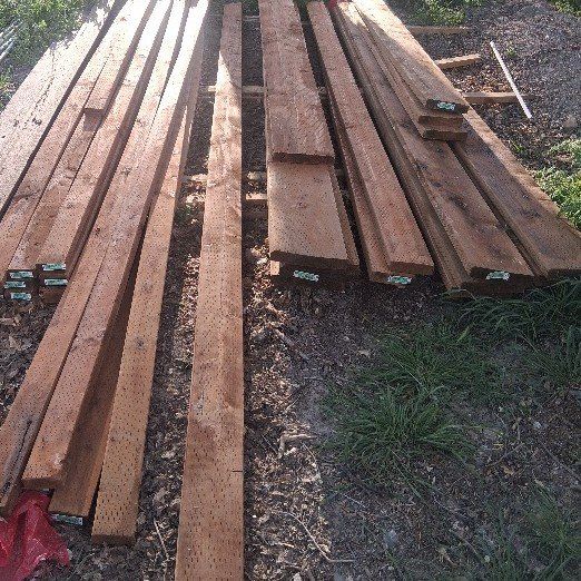 Treated lumber for garden boxes & outdoor projects
