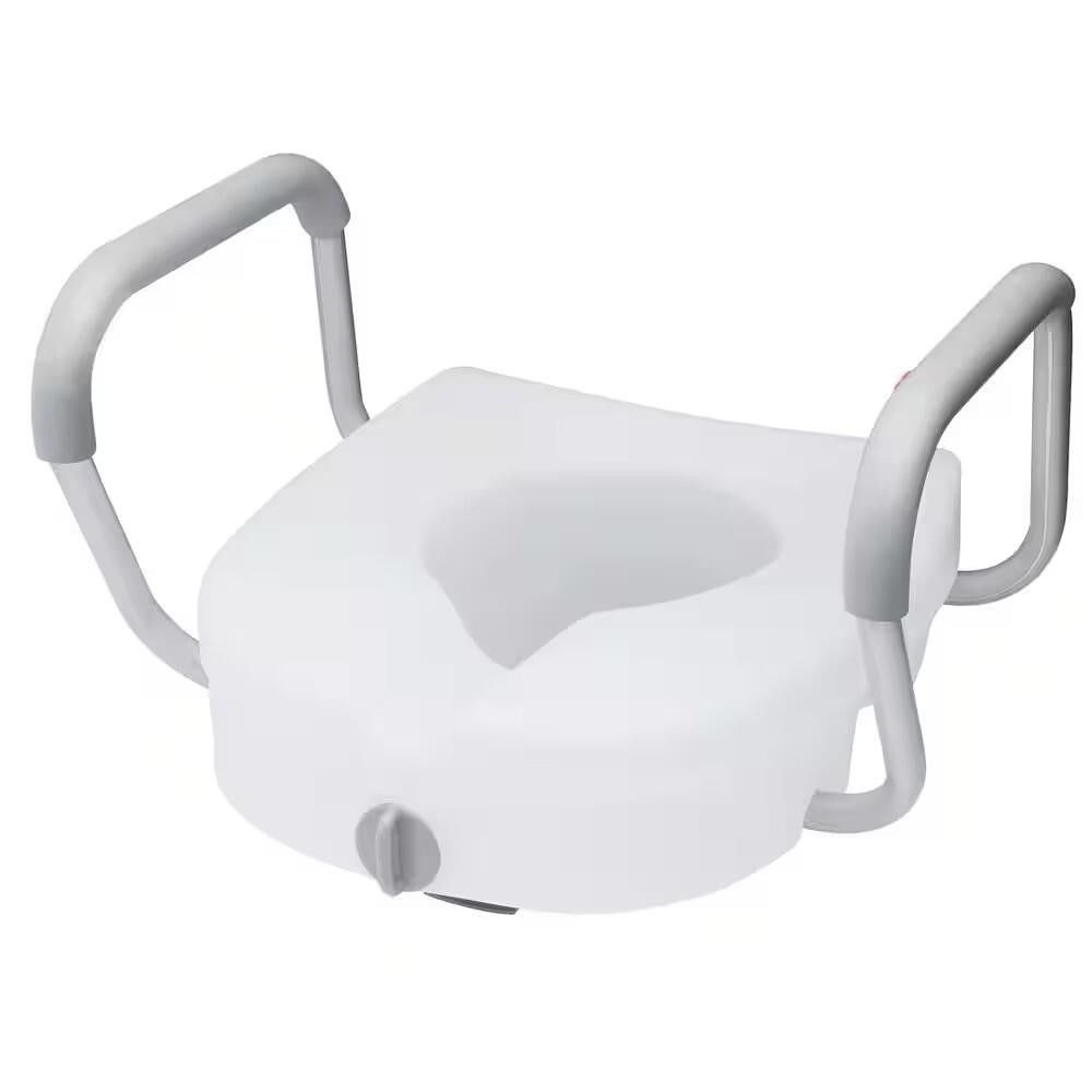 Glacier Bay Universal Elevated Toilet Seat with Arms - 5" Height, Contour Design