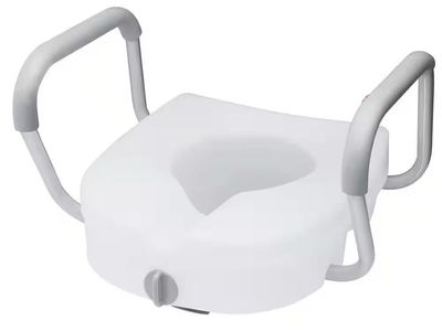 Glacier Bay Universal Elevated Toilet Seat with Arms - 5" Height, Contour Design