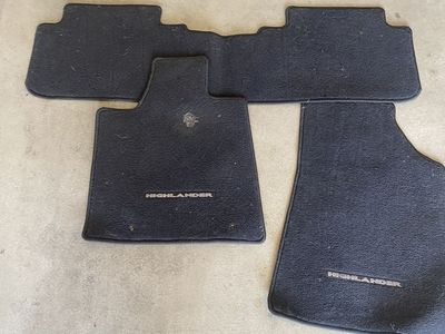 Genuine Toyota Highlander Hybrid 3-Piece Black Carpet Floor Mats PT908-48H00-02