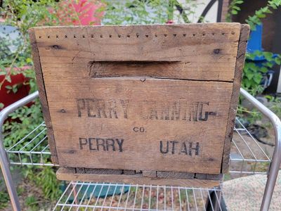 Vintage Perry Canning Co. Wooden Crate - Rustic Storage & Decor from Perry, Utah
