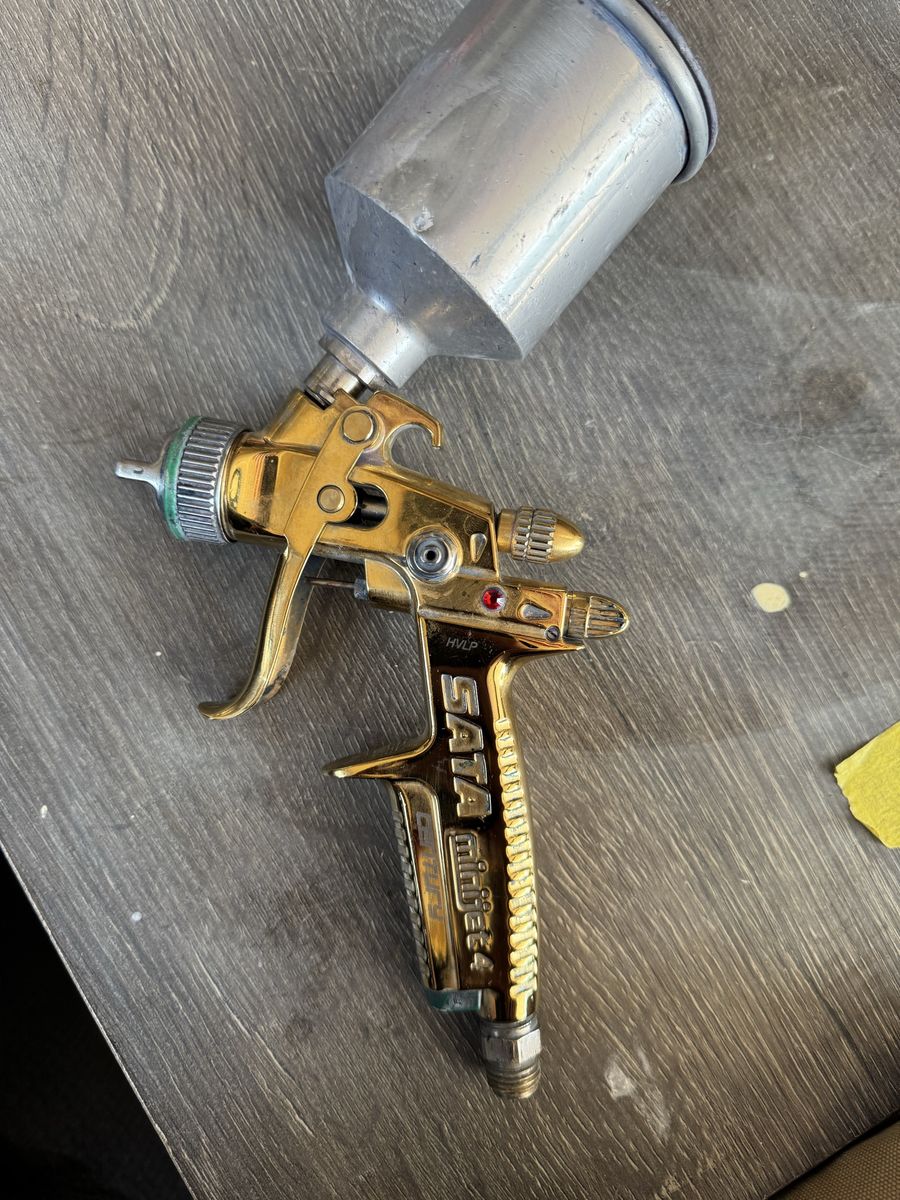 SATA miniJet 4 HVLP Gold Spray Gun Paint Sprayer Used