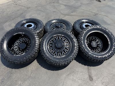 New 10 lug Dually DRW Nitto Ridge Grappler 35x12.50R20LT F 125Q Tires with Arena Wheel Monarch 10x225 Ford F450 F 450 Ram 4500