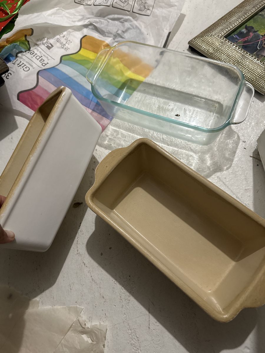 Glass and Ceramic Baking Loaf Pans - Set of 3
