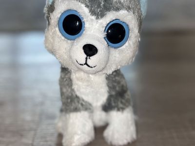 Ty Beanie Boos Slush Husky 6" Plush Stuffed Animal Toy Blue Eyes Retired