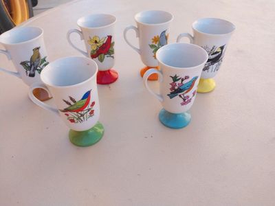 vintage 1970s full set 6 made in Japan mugs