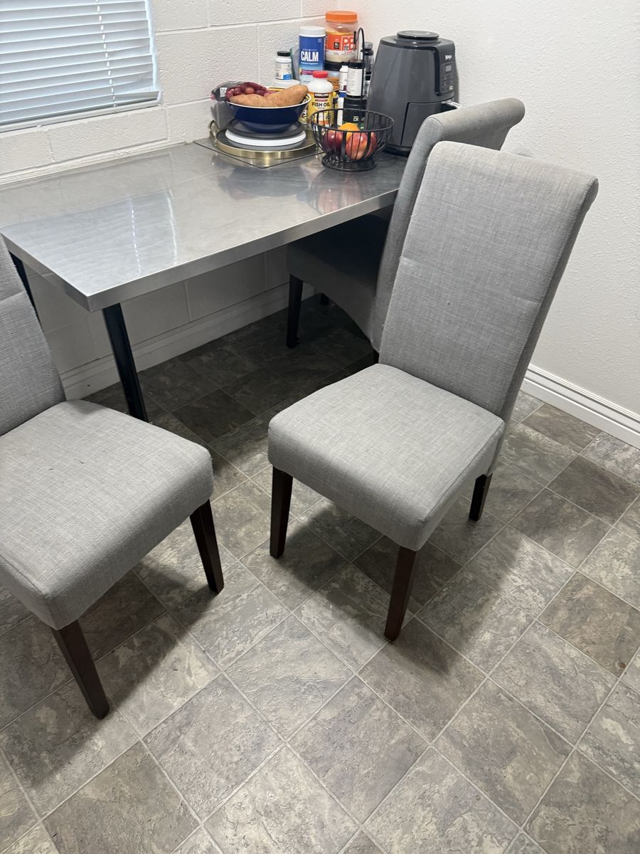 Grey dining chairs