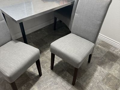 Grey dining chairs