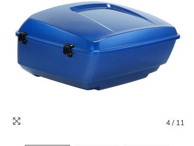 HR3 Blue King Size Touring Trunk Luggage for Harley Touring 2014-2024 (FLHT/I, FLHR/I, FLHX/I)