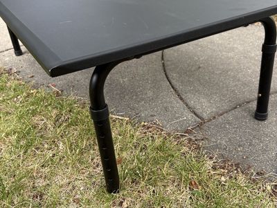Black Adjustable Height Table - Portable & Versatile
