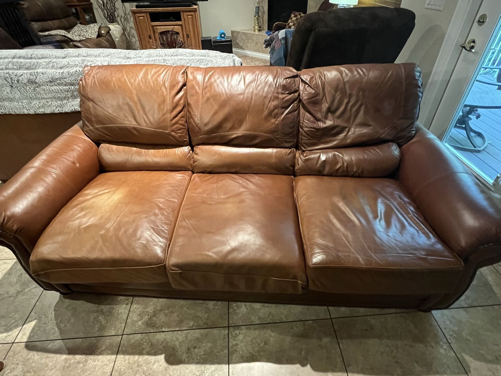 Free faux leather couch 