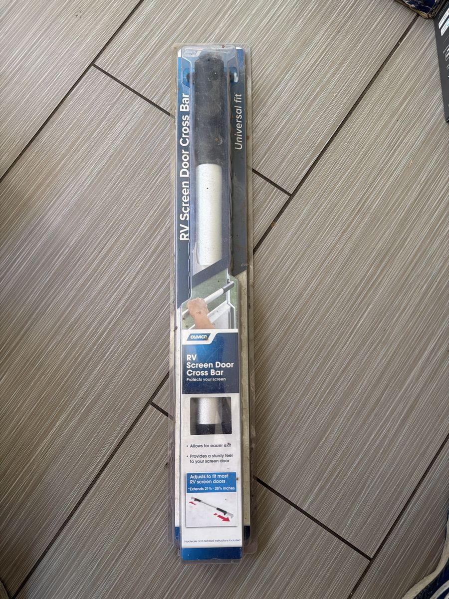 Camco RV Screen Door Cross Bar - Universal Fit, Extends 21"-28"