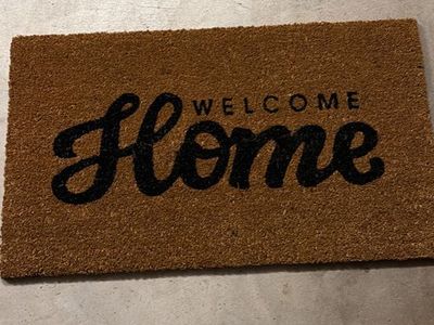 Welcome Home Coir Doormat - 17.5" x 30" Durable Outdoor/Indoor Entryway Mat
