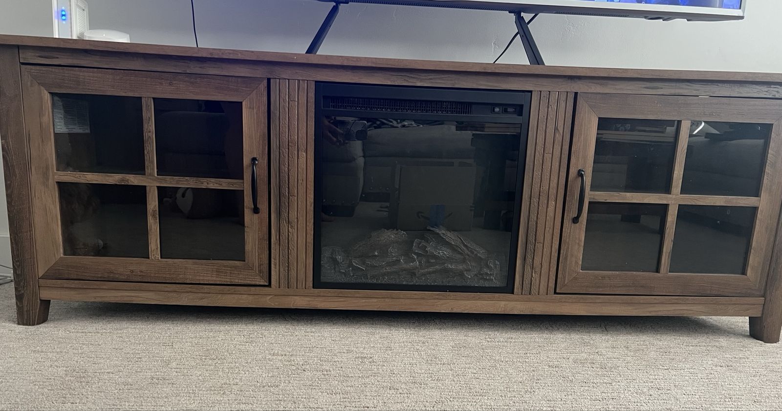 TV stand with electric fireplace
