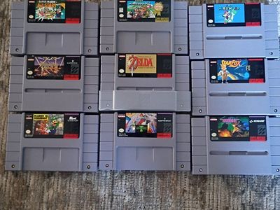 super Nintendo game bundle.