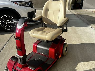 Pride Mobility Celebrity X 4-Wheel Mobility Scooter Red Tan