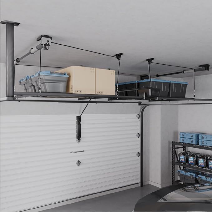 Overhead Garage Storage Rack with Lifting Crank, New in Box**