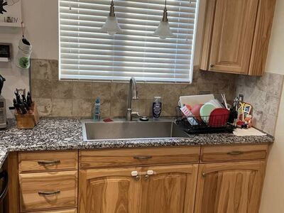 Kitchen Hickory Cabinets & Granite Countertops