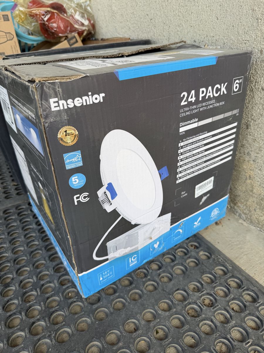 19 new 6” LED recessed lights