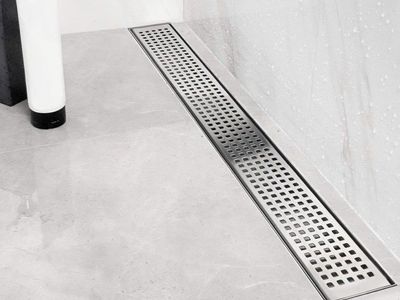 Neodrain 72" Linear Shower Drain, Brushed 304 SS Bathroom Linear Drain,cUPC Brushed Nickel Shower Drain with Quadrato Grate& Adj