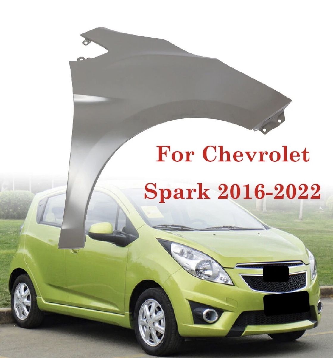 Chevrolet Spark 2016-2022 Front Fender Panel - Driver/Passenger Side Replacement (Unpainted)