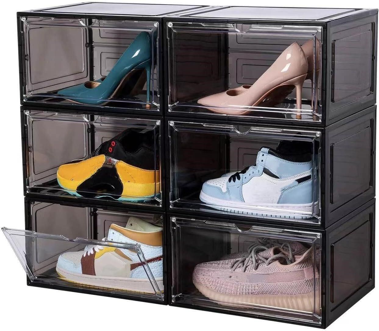 Attelite Large Clear Shoe Box Organizer