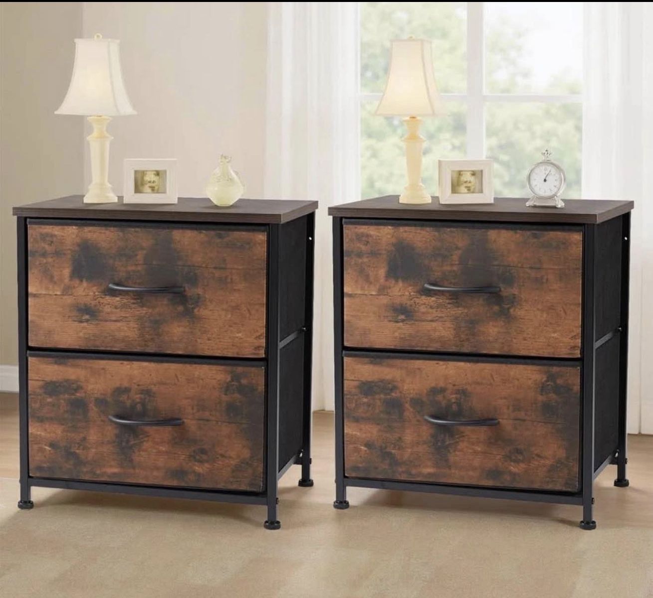 Set of 2 Modern Nightstands — $50 for Both