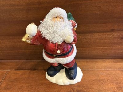 Ceramic Santa Claus w/ Bell & Bag