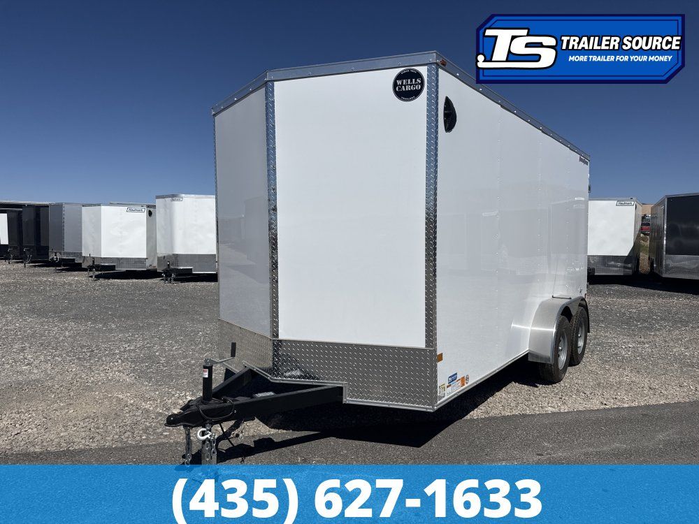7x16 Wells Cargo FastTrac Enclosed Cargo Trailer - 7'0" Interior - 7K GVWR - Barn Doors