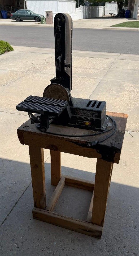 Craftsman 1/3 HP Belt Disc Sander 4x36-inch with Stand - Woodworking Tool