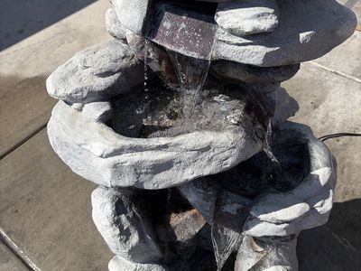 Imitation rock waterfall