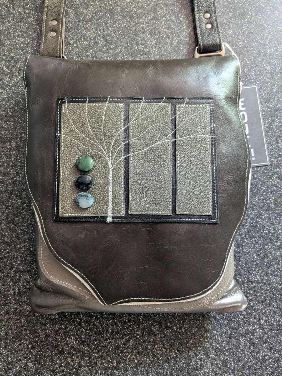 Handmade leather crossbody bag