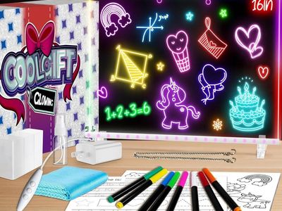 Like new light up drawing board with accessories