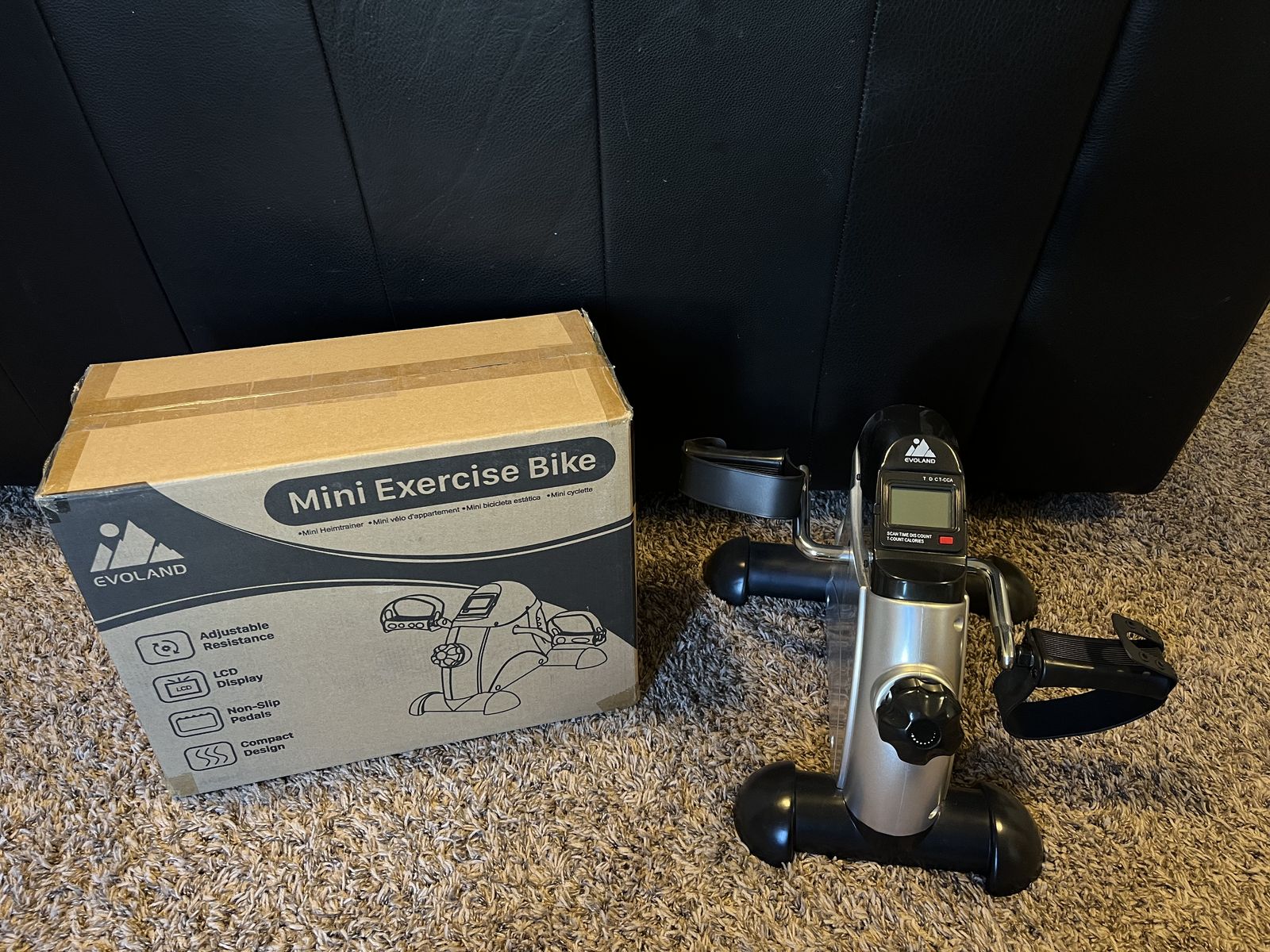 Mini Under Desk Bike Pedal Exercise/Indoor Cycling Exerciser Bike - Silver