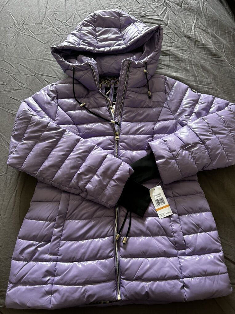 Womens S Lavender Puffer Coat